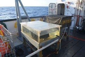 Incubators used for experiments at sea